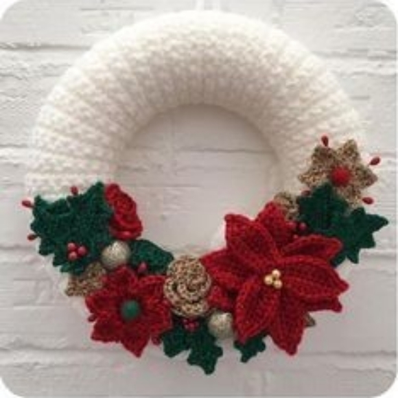Crochet Christmas ⛄🎄 wreath handmade - Picture 2 of 14